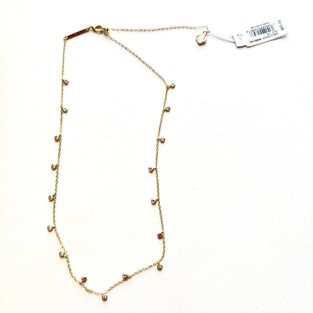 Kendra Scott Gold Dangling CZ Necklace New With Tags